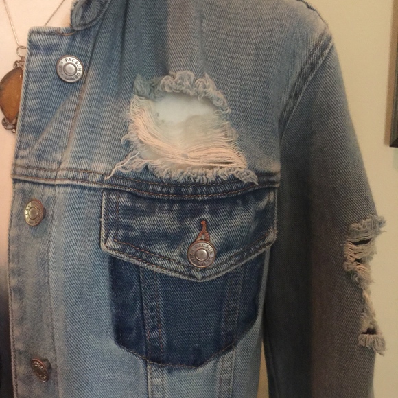 PacSun Distressed Denim/Jacket- SM - Picture 2 of 6